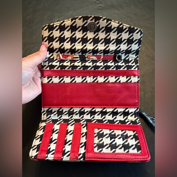 Vera Bradley Bittersweet Floral Houndstooth Mandy Shoulder Bag Purse + Wallet - Picture 10 of 16